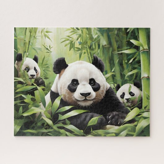 Cute panda beren legpuzzel (Horizontaal)