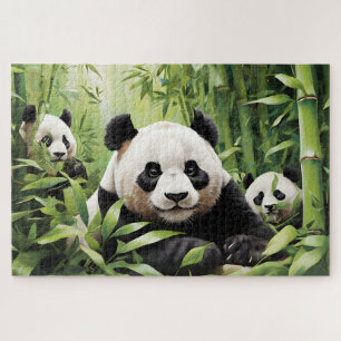 Cute panda beren legpuzzel
