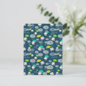 Cute Panda Beren Pattern Briefkaart (Staand voorkant)
