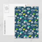 Cute Panda Beren Pattern Briefkaart (Voorkant / Achterkant)