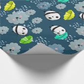 Cute Panda Beren Pattern Cadeaupapier (Hoek)
