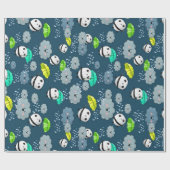 Cute Panda Beren Pattern Cadeaupapier (Vlak)