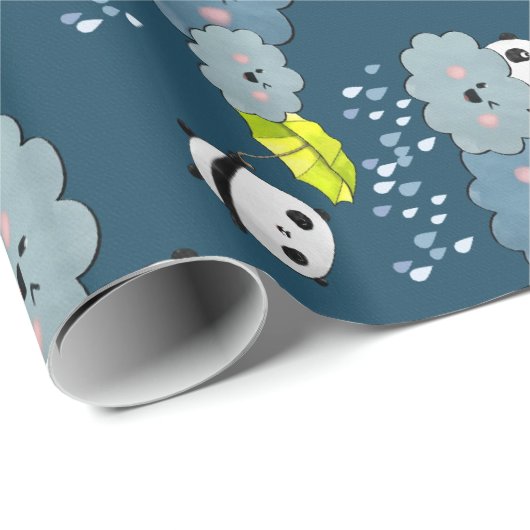 Cute Panda Beren Pattern Cadeaupapier (Rol Hoek)