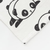 Cute Panda Beren Pattern Fleece Blanket (Hoek)