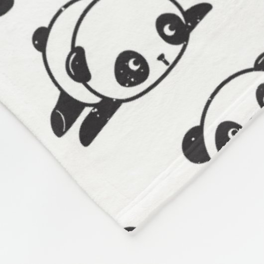 Cute Panda Beren Pattern Fleece Blanket Deken (Hoek)