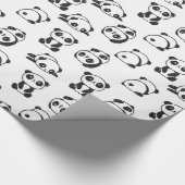 Cute Panda Beren Pattern Wrapping Paper Cadeaupapier (Hoek)