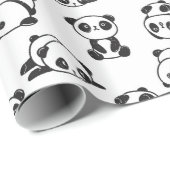 Cute Panda Beren Pattern Wrapping Paper Cadeaupapier (Rol Hoek)
