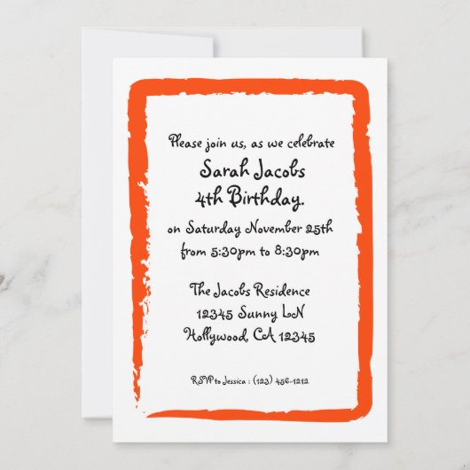 Cute Panda Birthday Invites Kaart (Achterkant)