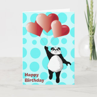 Cute Panda Birthday Kaart