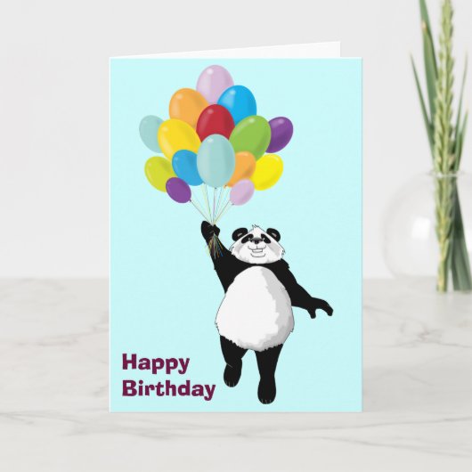 Cute Panda Birthday Kaart (Voorkant)