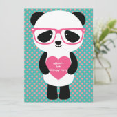 Cute Panda Birthday Kaart (Staand voorkant)
