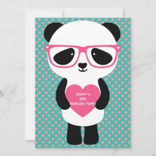 Cute Panda Birthday Kaart