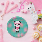Cute Panda Birthday Papieren Bordje (Feest)