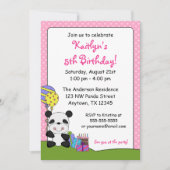 Cute Panda Birthday Party Kaart (Voorkant)