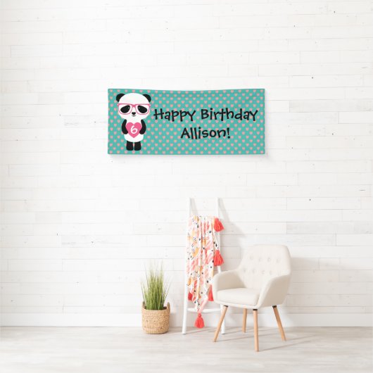 Cute Panda Birthday Spandoek (Insitu)