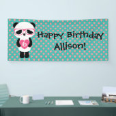 Cute Panda Birthday Spandoek (Beurs)