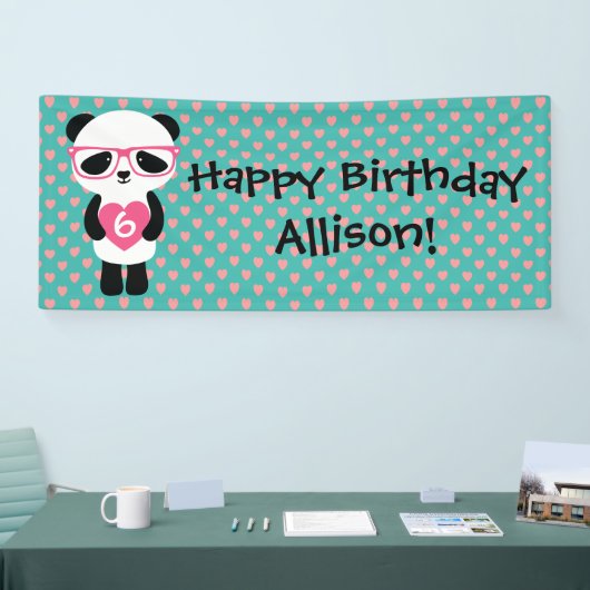 Cute Panda Birthday Spandoek (Beurs)