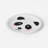 Cute Panda Black en White Simple Modern Papieren Bordje (Gekanteld)