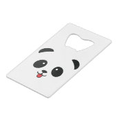 Cute Panda Blep Mlem Blop Creditkaart Flessenopener (Voorkant Gekanteld)