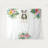 Cute Panda Bloem Baby-Shower Fotohokje Requisiet Wandkleed (Voorkant (horizontaal))
