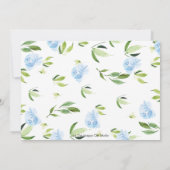 Cute Panda Blue Floral Greenery Birthday Party Bedankkaart (Achterkant)