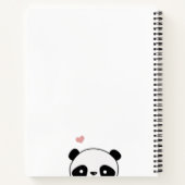 Cute Panda Blush Pink Monogram Script Notitieboek (Achterkant)