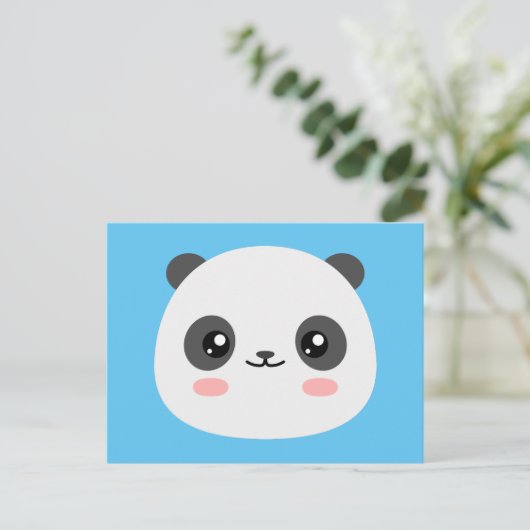 Cute Panda Briefkaart (Staand voorkant)
