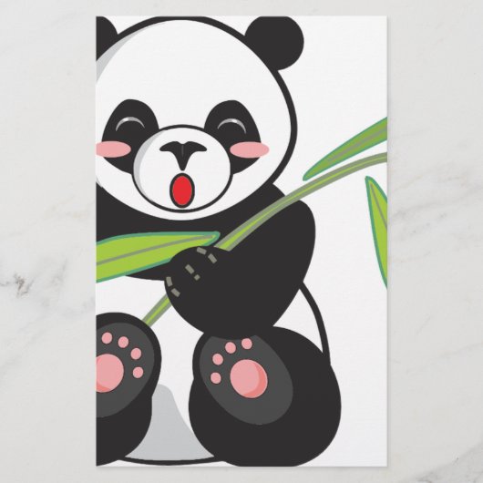 Cute Panda Briefpapier (Voorkant)