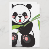 Cute Panda Briefpapier (Voorkant / Achterkant)