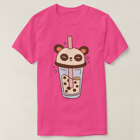 Cute Panda Bubble Tea Kawaii Outfit Bubble Tea T-shirt (Design voorkant)