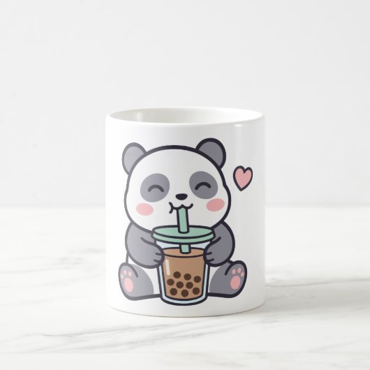 Cute Panda Bubble Tea Klassieke Mok (Center)