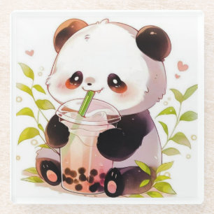 Cute Panda Bubble Tea Onderzetter Kawaii Boba Pa