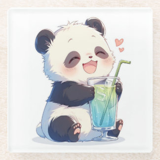 Cute Panda Bubble Tea Onderzetter | Kawaii Boba Pa