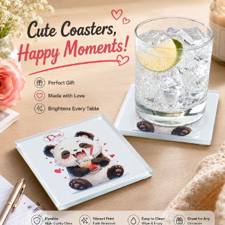 Cute Panda Bubble Tea Onderzetter | Kawaii Boba Pa