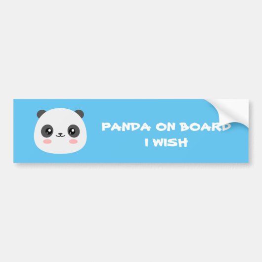 Cute Panda Bumpersticker (Voorkant)