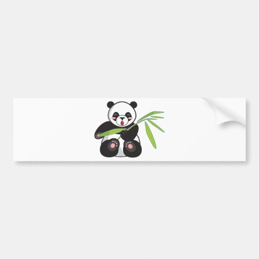 Cute Panda Bumpersticker (Voorkant)