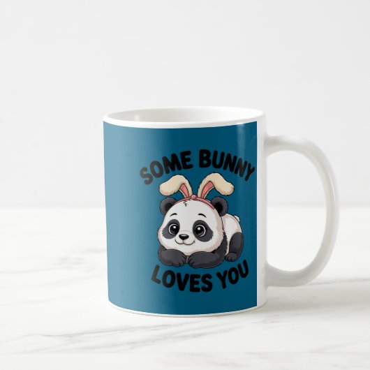 Cute Panda Bunny Some Bunny Loves You  Koffiemok (Rechts)