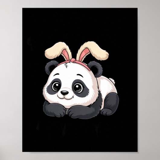 Cute Panda Bunny Some Bunny Loves You Poster (Voorkant)