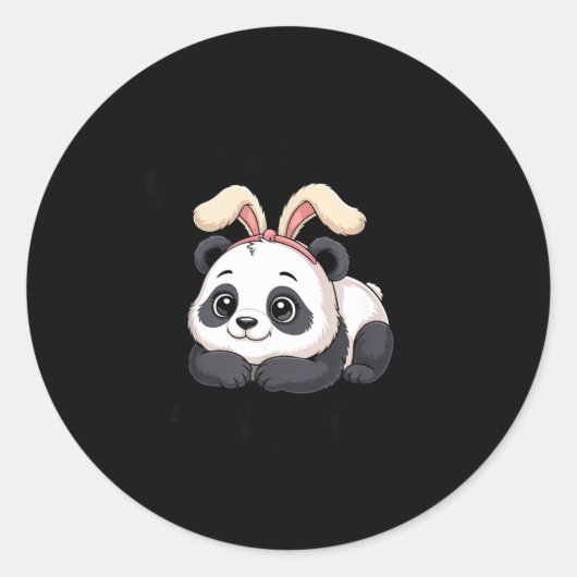 Cute Panda Bunny Some Bunny Loves You  Ronde Sticker (Voorkant)