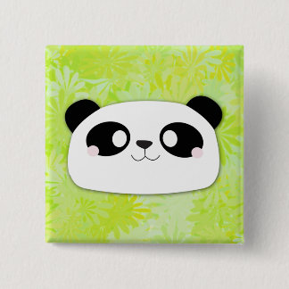 Cute Panda Button (vlakkere achtergrond)