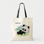 Cute Panda canvas tassen (Voorkant)