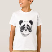 Cute Panda Cartoon T-shirt (Voorkant)