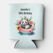 Cute Panda Chilling in een binnenbuis Blikjeskoeler (Voorkant)