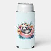 Cute Panda Chilling in een binnenbuis Seltzer Blikjeskoeler (Seltzer Voorkant)