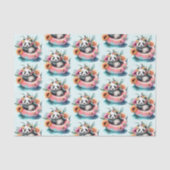 Cute Panda Chilling in een binnenbuis Tissuepapier (Voorkant)