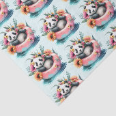 Cute Panda Chilling in een binnenbuis Tissuepapier (Detail)