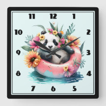 Cute Panda Chilling in een binnenbuis