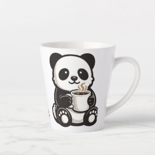 Cute Panda Coffee – Kawaii Panda met koffie  Latte Mok