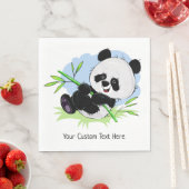 Cute Panda custom text paper napkins Servet (Insitu)