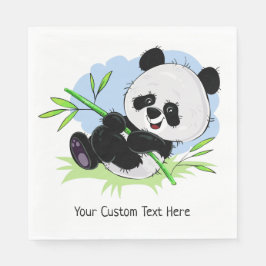 Cute Panda custom text paper napkins Servet